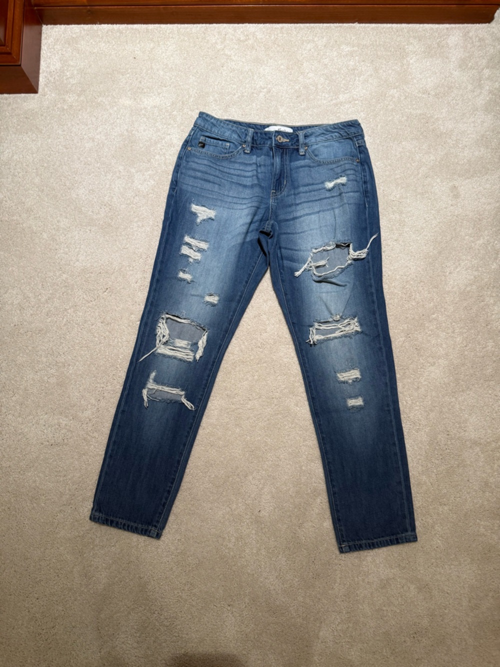 KanCan Dark Blue Distressed Skinny Jeans